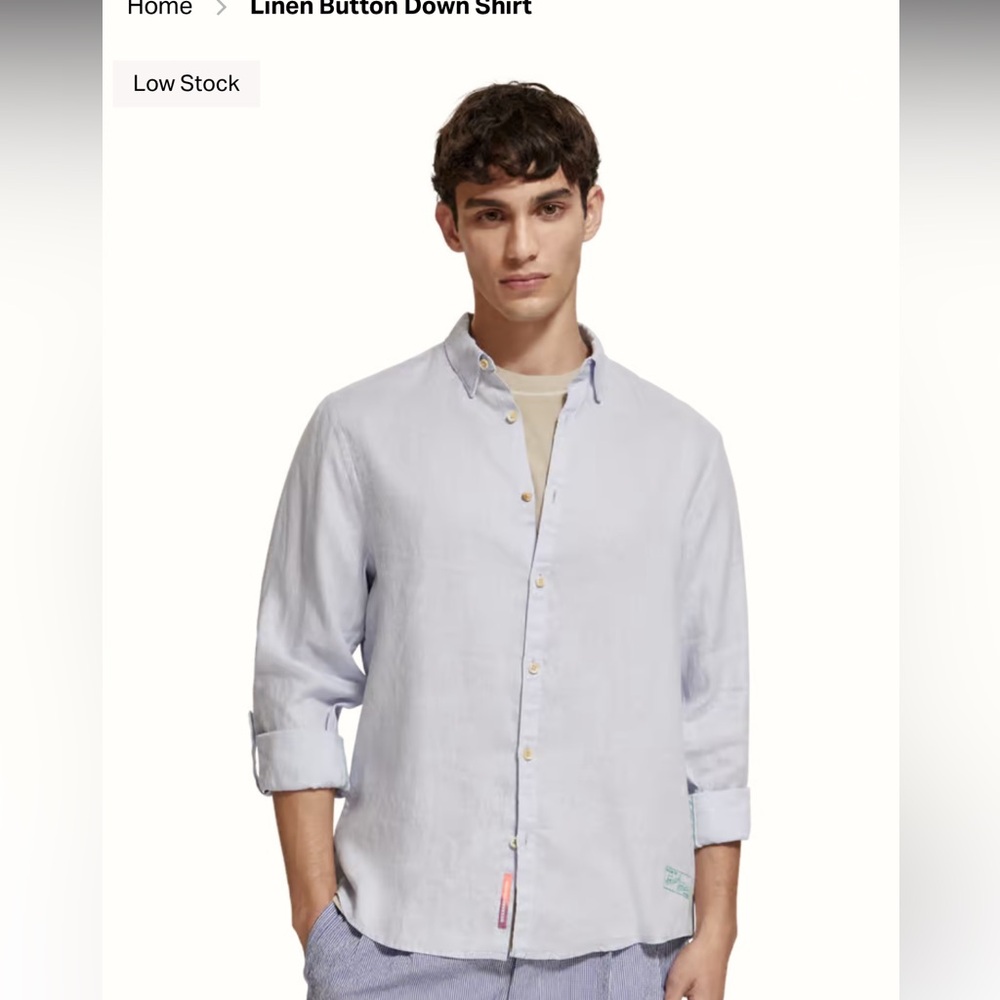 Scotch & Soda 100% linen button down shirt